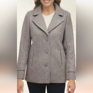 Andrew Marc Women's Classic Gray Pea Coat, XXL